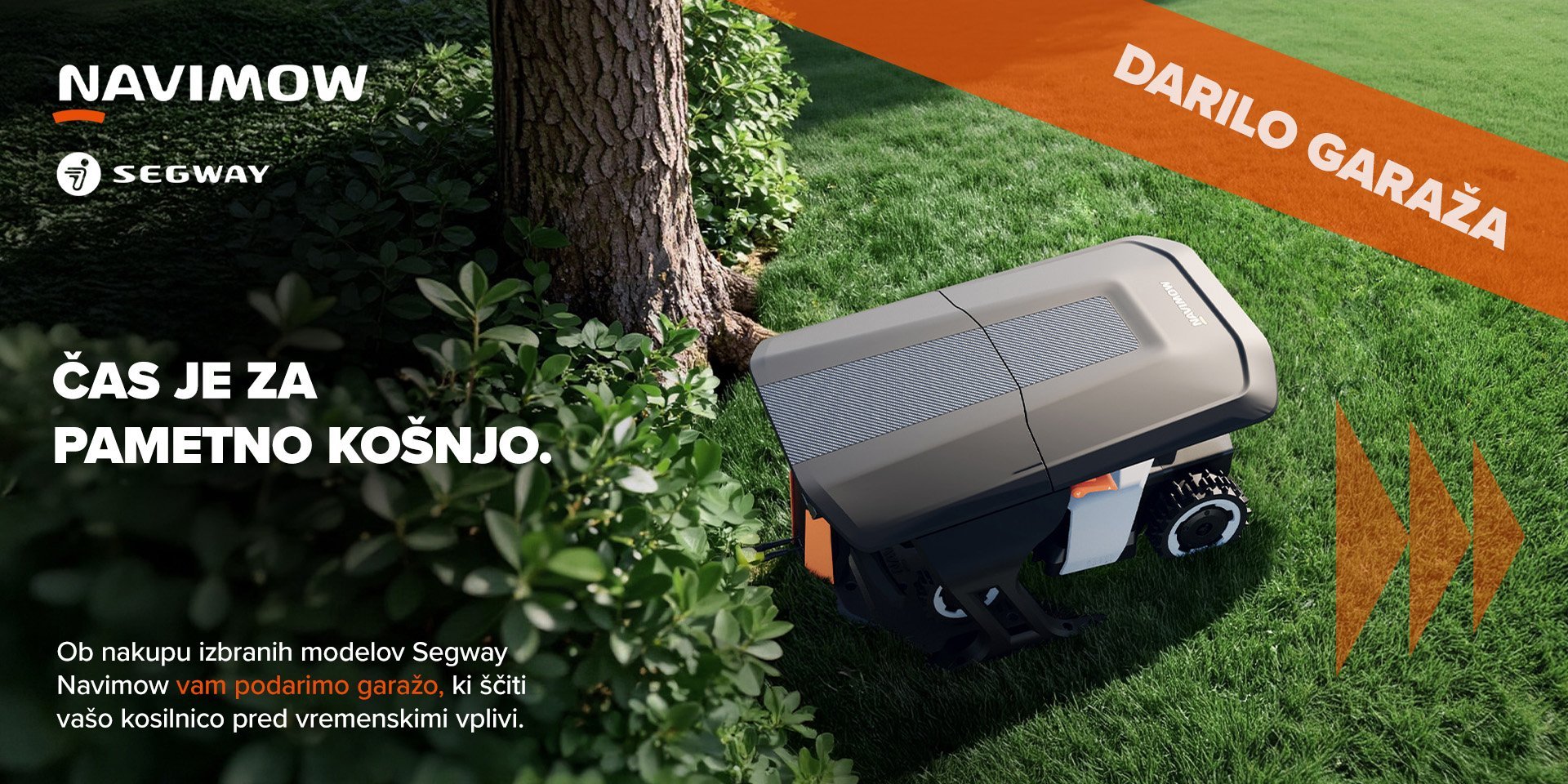 Segway kosilnica + garaža na darilo